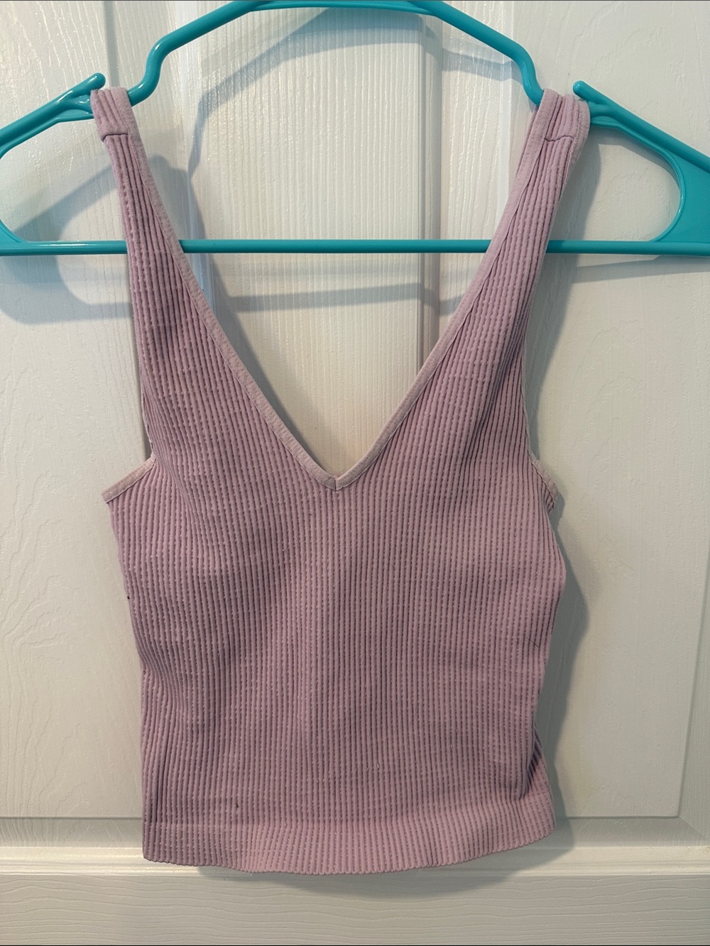 Nikibiki Lavender Ribbed V-Neck Tank